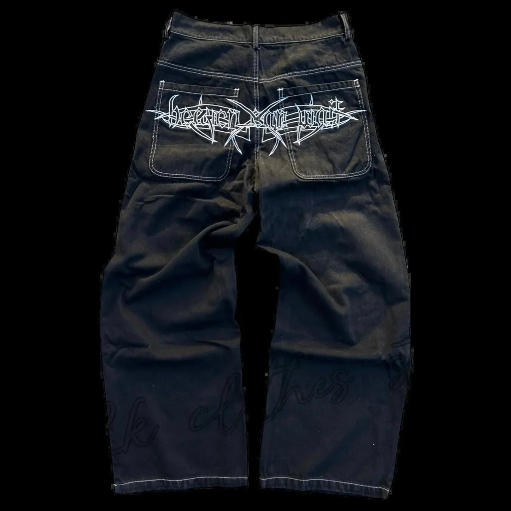 New Baggy Casual Wide Leg Jeans Men Street Retro Jeans — Trend Fashion Black High-Waist Y2K Men Clothing