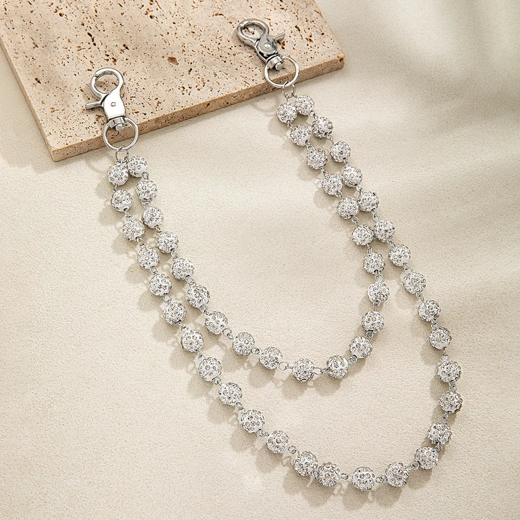 Colorful Zirconia Ball Double-Layer Hip-Hop Body Chain