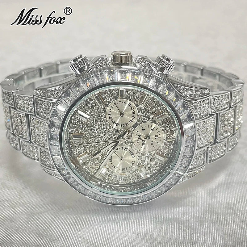 Prism — Rainbow Diamond Iced Out Full Steel Sports Watch, Waterproof, Sapphire Crystal, 9 Colorways