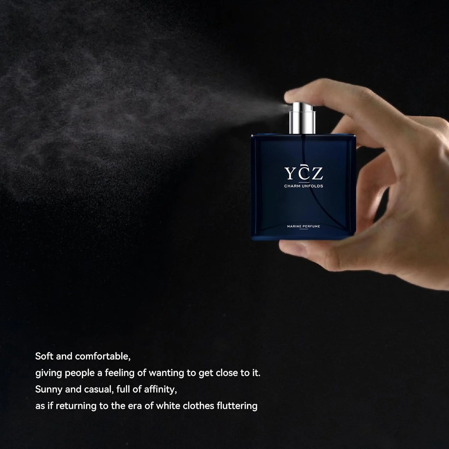 50ML Long Lasting Cologne for Men — Woody Ocean Floral Fragrance