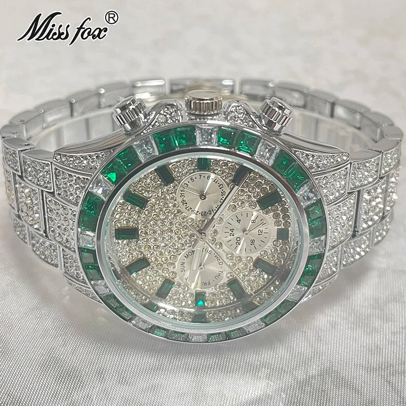 Prism — Rainbow Diamond Iced Out Full Steel Sports Watch, Waterproof, Sapphire Crystal, 9 Colorways