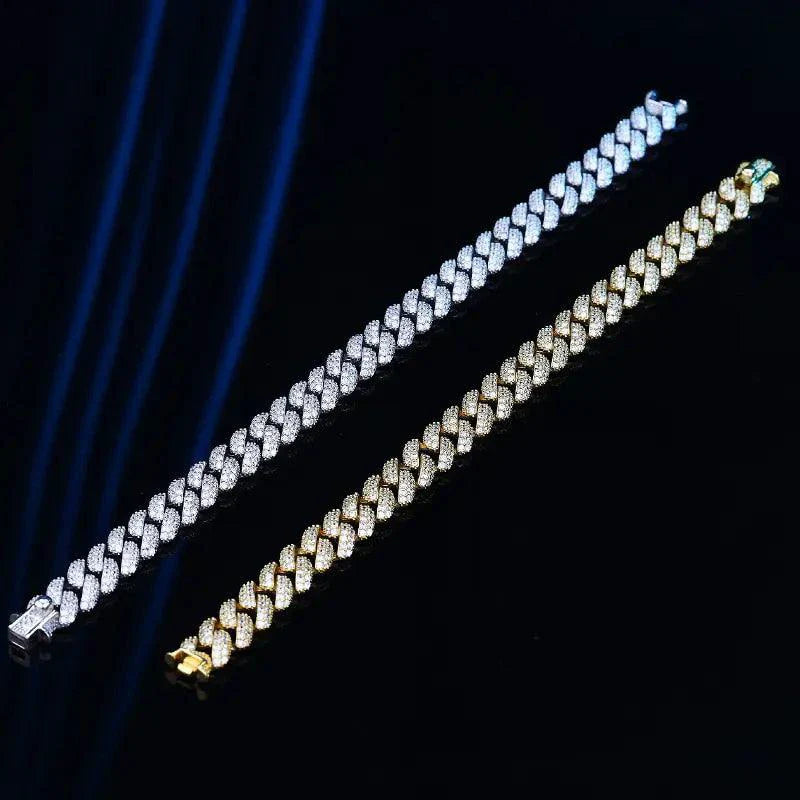 GoldFlex 18k Cuban Link Bracelet — Heavyweight Gold Chain, Men's, 2 Colors, 5 Sizes