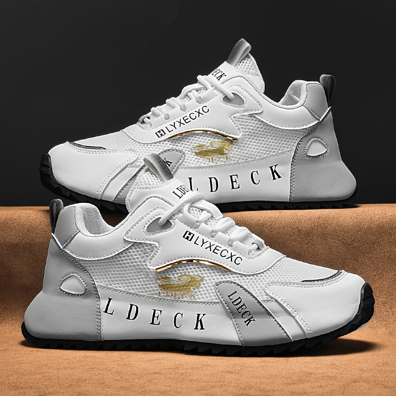 Golden Accent Mesh Sneakers