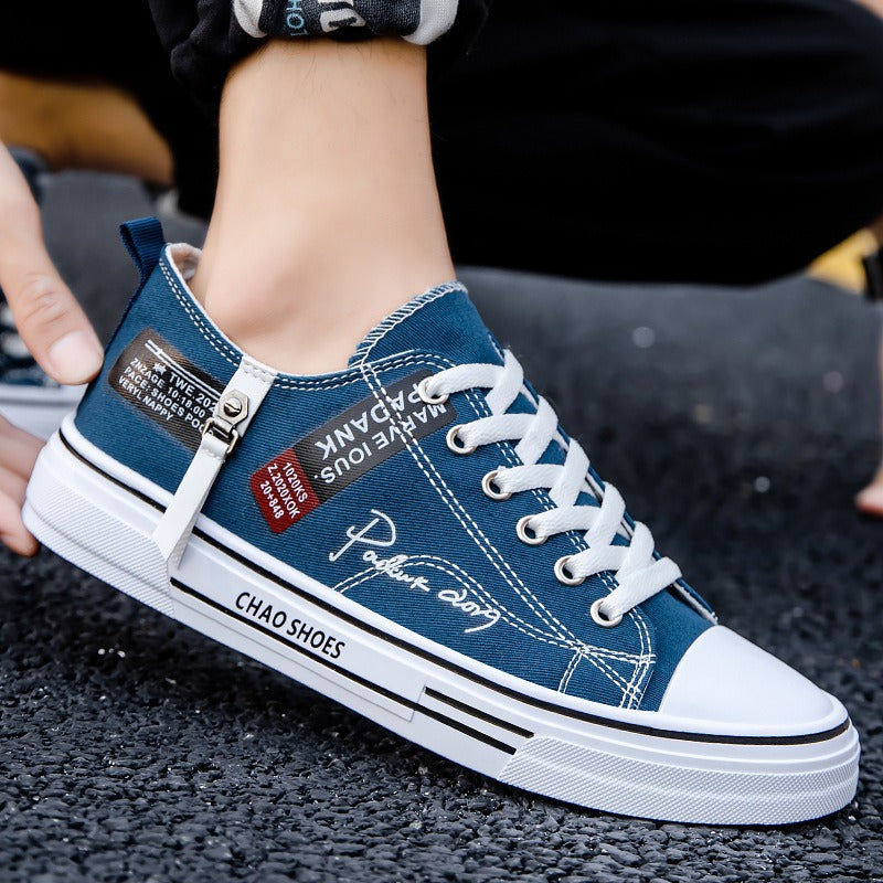 Men's Lightweight Canvas Low-Top Sneakers