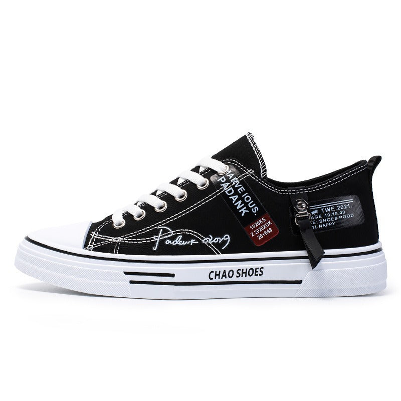 Men's Lightweight Canvas Low-Top Sneakers