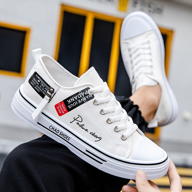 Men's Lightweight Canvas Low-Top Sneakers