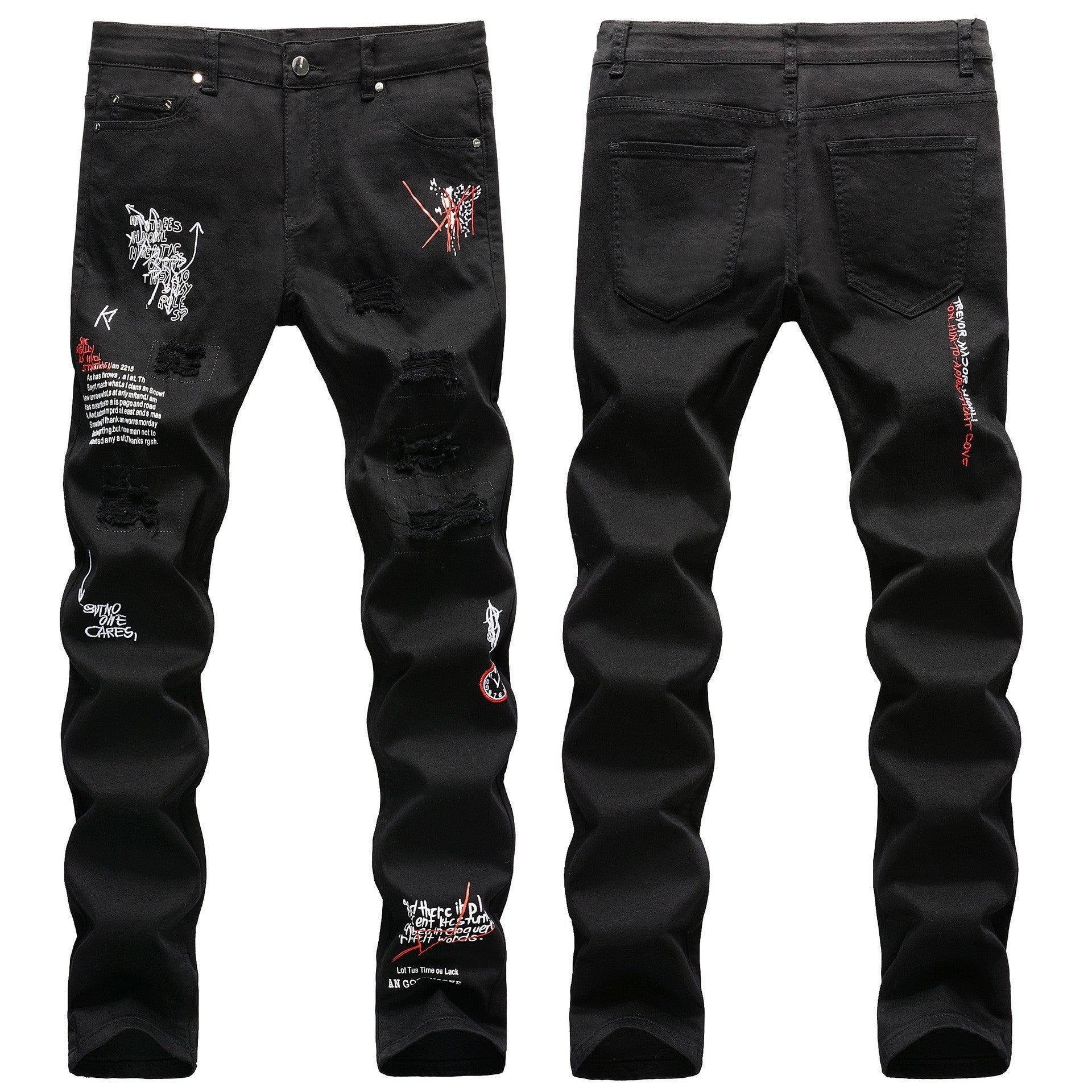 Men's Straight-Leg Cotton Pants