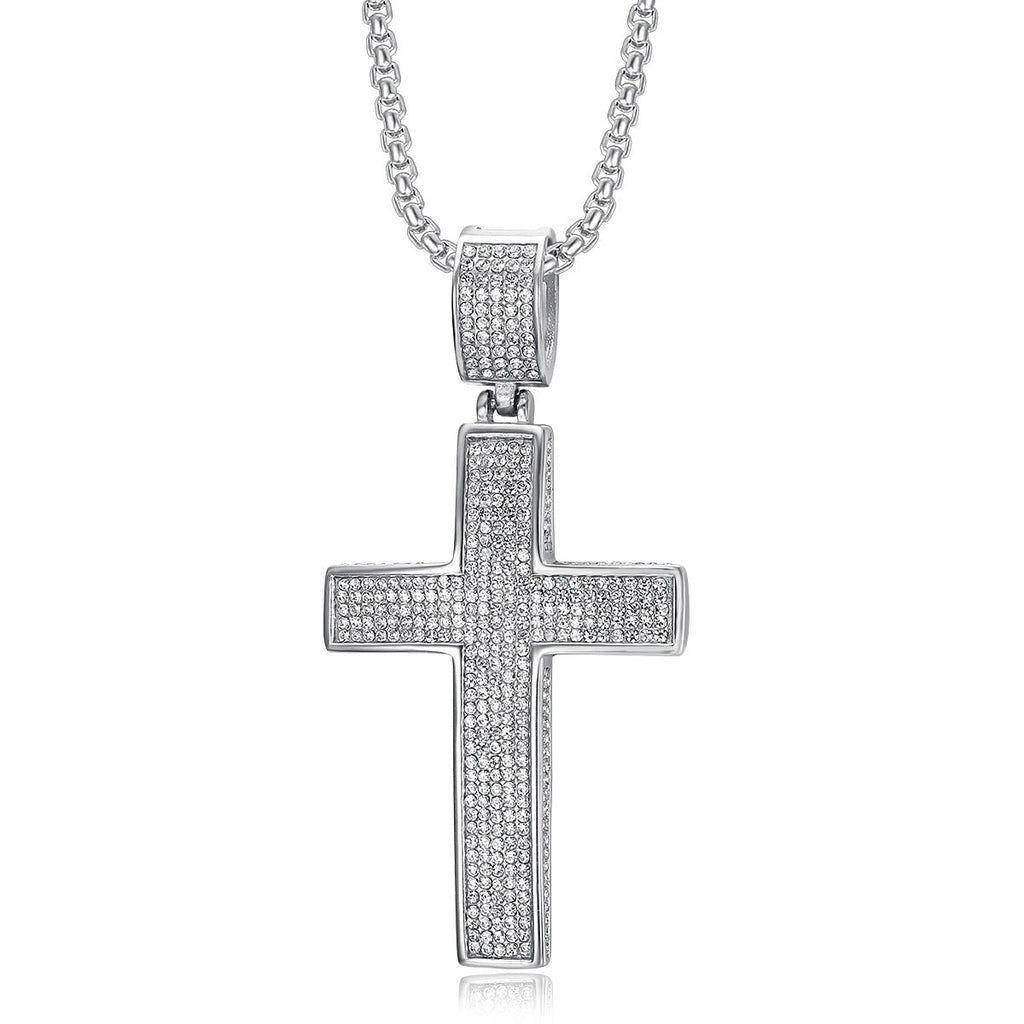 Euro-American Cross-Border Street Pendant Necklace — Bold Unisex Statement Jewelry, Gold & Steel, Pendant or Chain