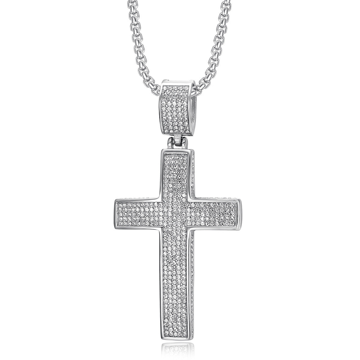Euro-American Cross-Border Street Pendant Necklace — Bold Unisex Statement Jewelry, Gold & Steel, Pendant or Chain