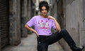 Chrome Butterfly Boxy Crop Tee | Y2K Cyber Streetwear