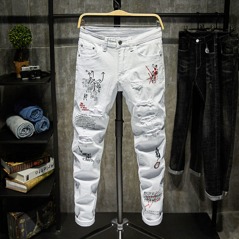 Men's Straight-Leg Cotton Pants