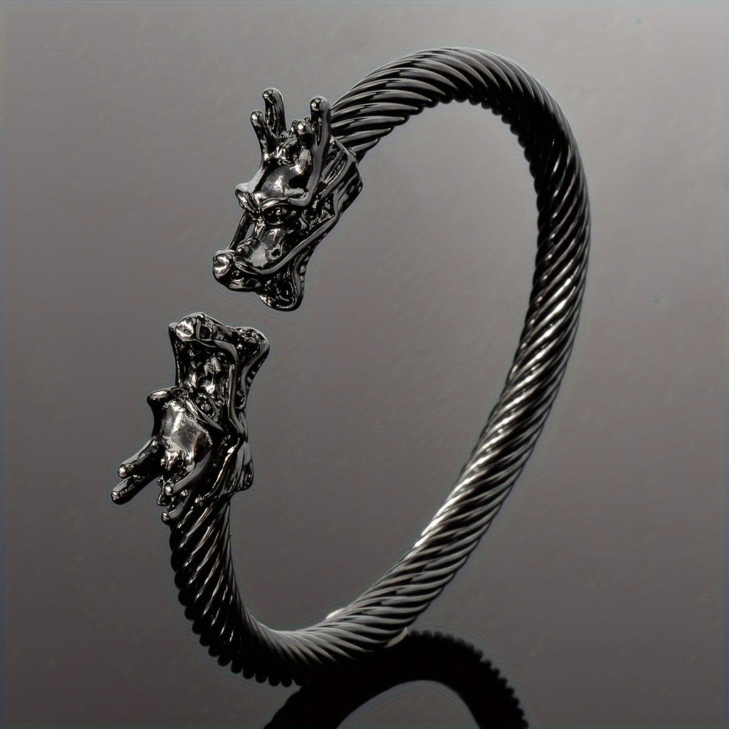 Double Dragon Copper Cuff Bracelet – Rock & Hip-Hop Unisex