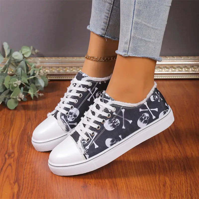 Women's Floral Canvas Sneakers