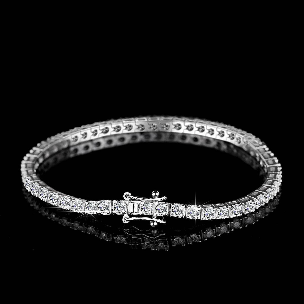 VVS1 Moissanite Tennis Chain & Bracelet – S925 Silver & 14K Gold Plated