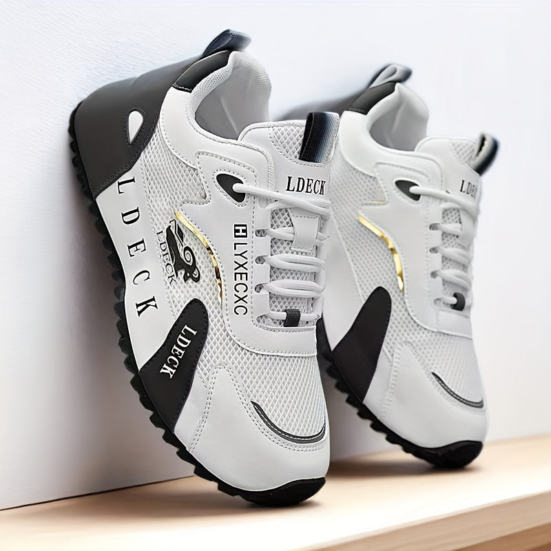 Golden Accent Mesh Sneakers