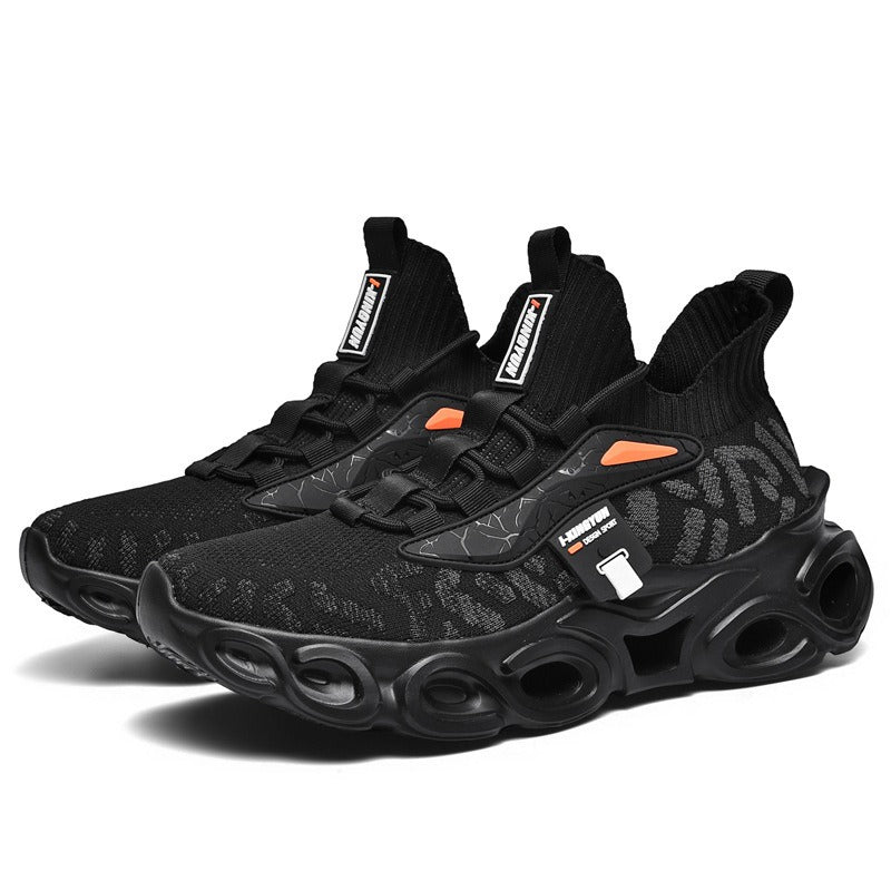 Men's Fly Woven Knife-Edge Sneakers — Breathable Casual Sport Shoes, 3 Colors, Sizes 39–46
