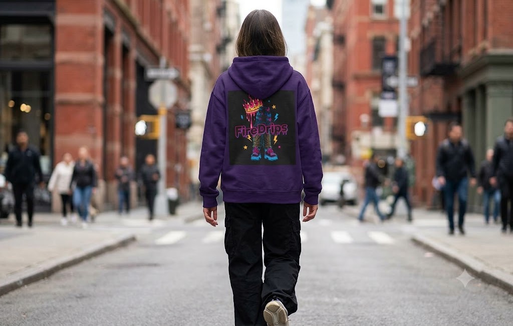 FireDrips Crown Sneakers Hoodie — Neon Streetwear Pullover