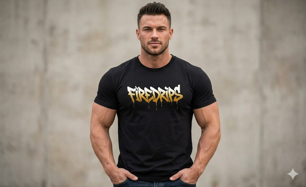 FireDrips Gangster Religion Gold Drip Graphic Tee