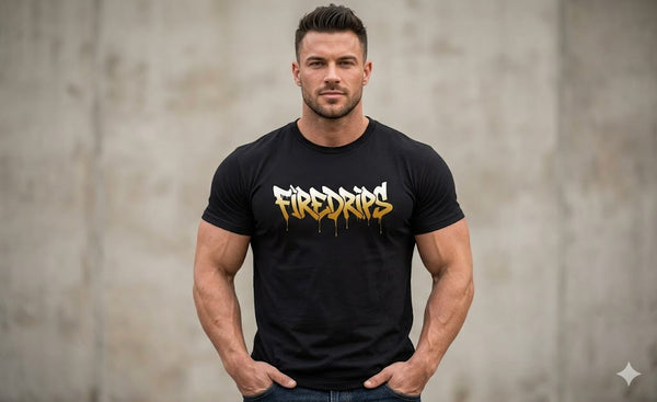 FireDrips Gangster Religion Gold Drip Graphic Tee