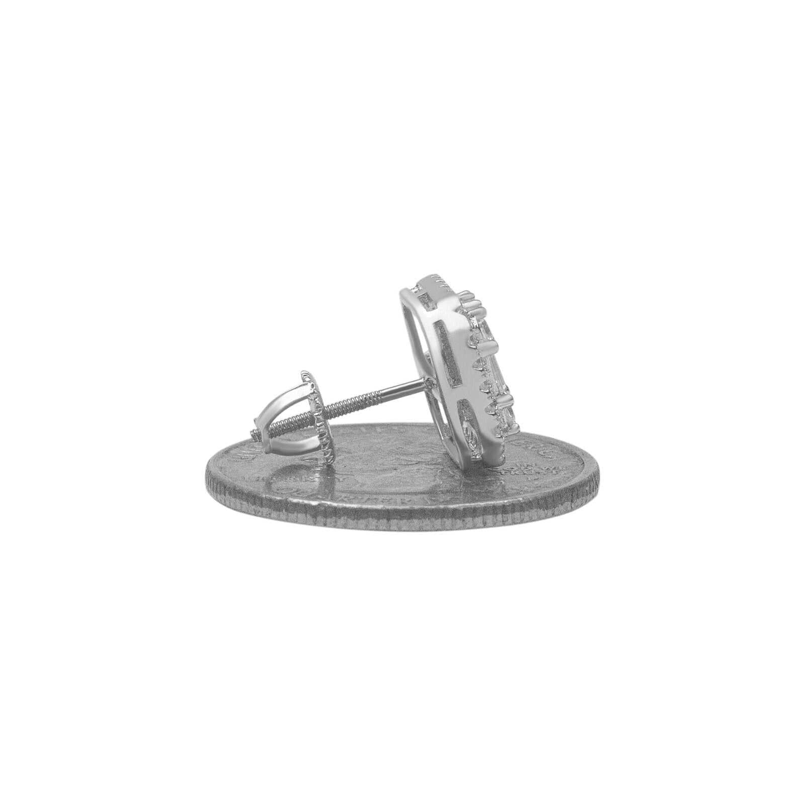 Baguette Stud Earrings — Iced Out Minimal Luxury Unisex Jewelry
