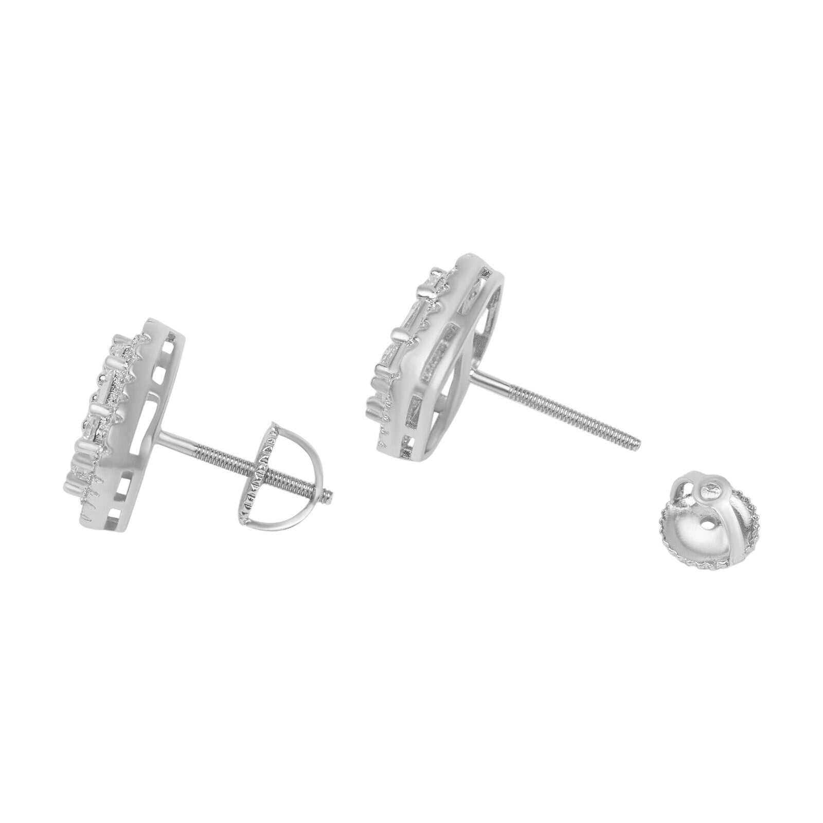Baguette Stud Earrings — Iced Out Minimal Luxury Unisex Jewelry