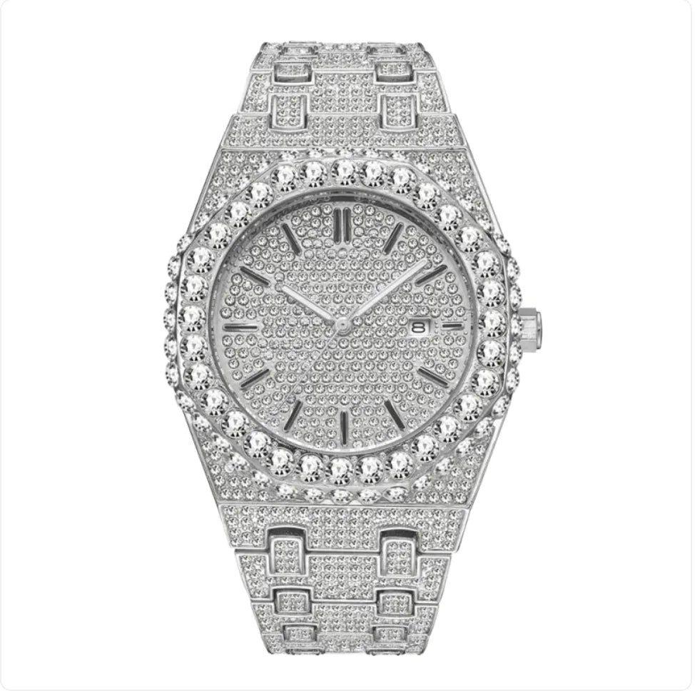 Men's Starry Night Diamond-Dial Quartz Watch