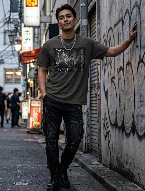 Battlefield Sad Geisha | Dark Japanese Streetwear Graphic Tee