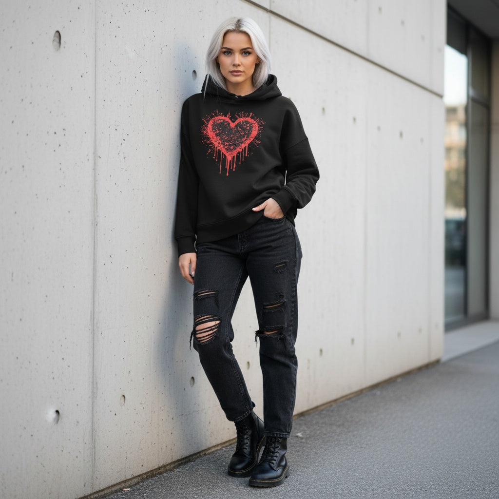 Bleeding Heart Street Art Hoodie