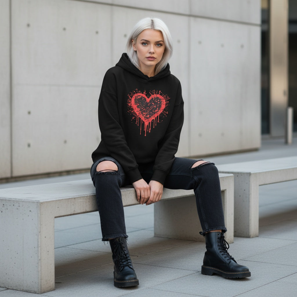 Bleeding Heart Street Art Hoodie