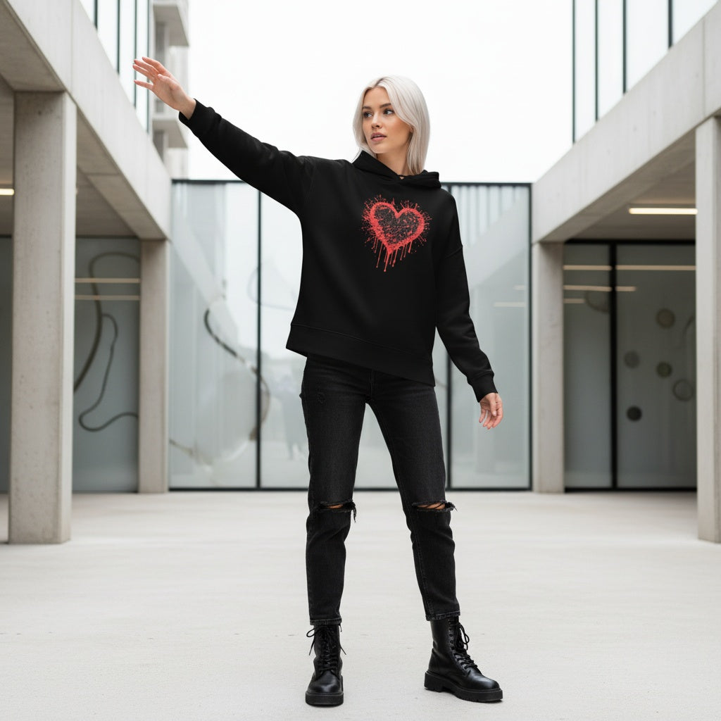 Bleeding Heart Street Art Hoodie