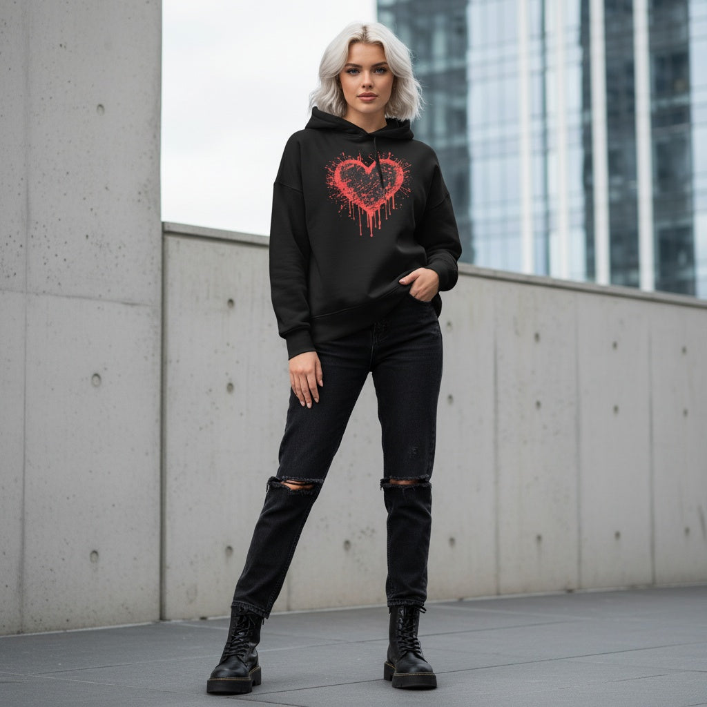 Bleeding Heart Street Art Hoodie