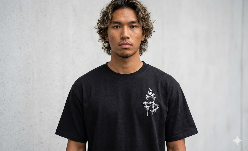 Wire Frame Graphic Heavyweight Street Tee — Relaxed Fit Streetwear | FireDrips