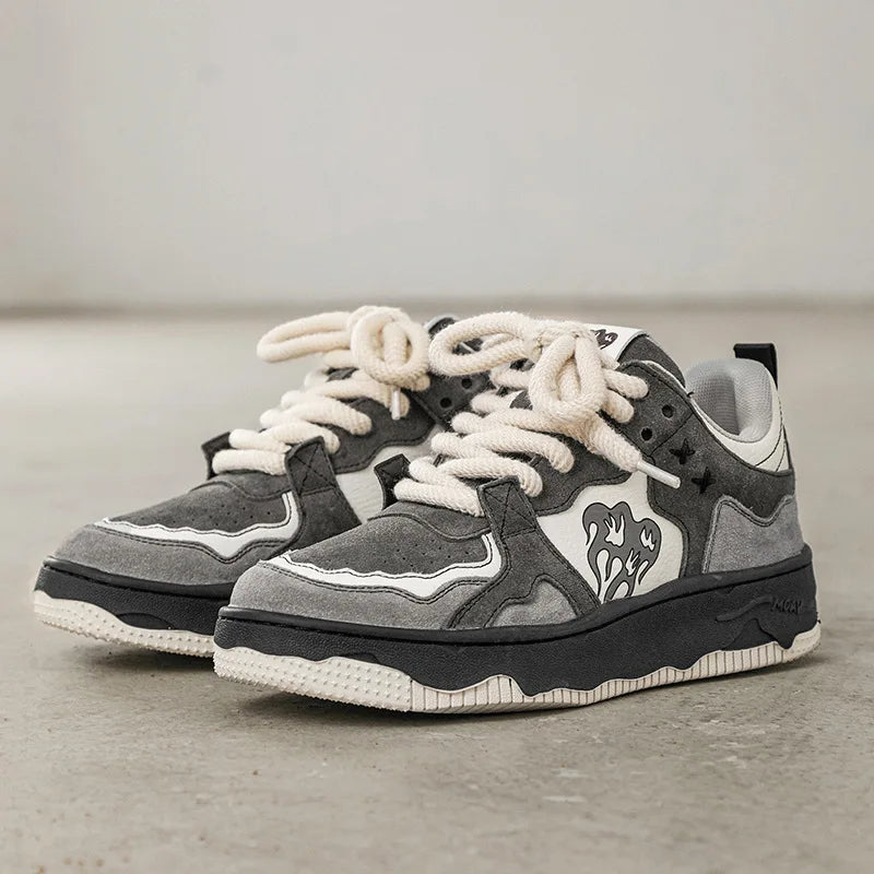 Unisex Retro Punk Volcano Skate Sneakers