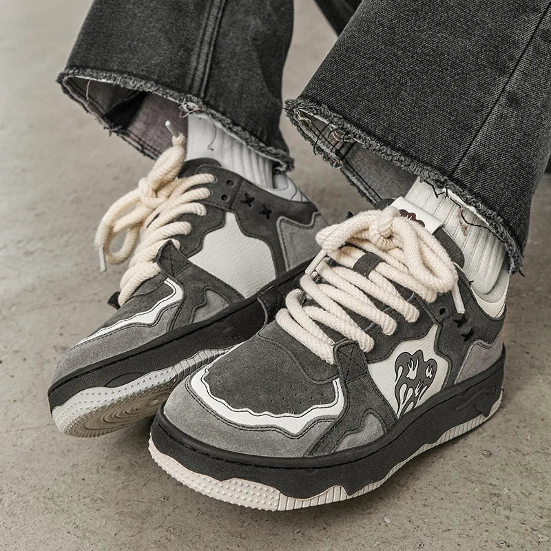 Unisex Retro Punk Volcano Skate Sneakers